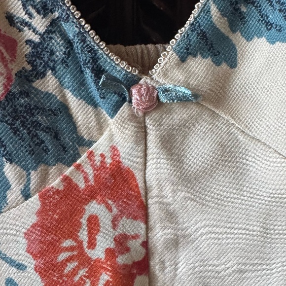 FRE PEOPLE FRANCESCA FLORAL LONG SLEEVE MINI DRESS SMALL - Picture 9 of 9